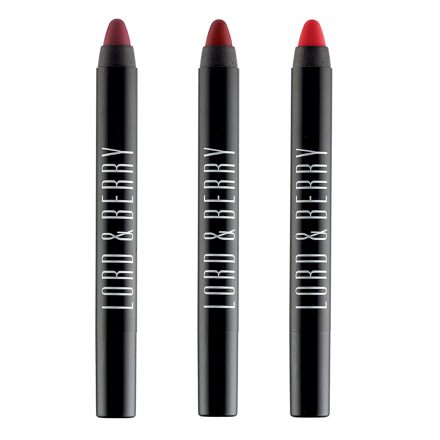 Lord & Berry: 20100 Matte Crayon Trio (Sensual 7807, Audace 7808 & Dynamic Red 7809)