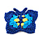 Bali Collection Cotton Hand Butterfly Pattern Crochet Brooch - Blue