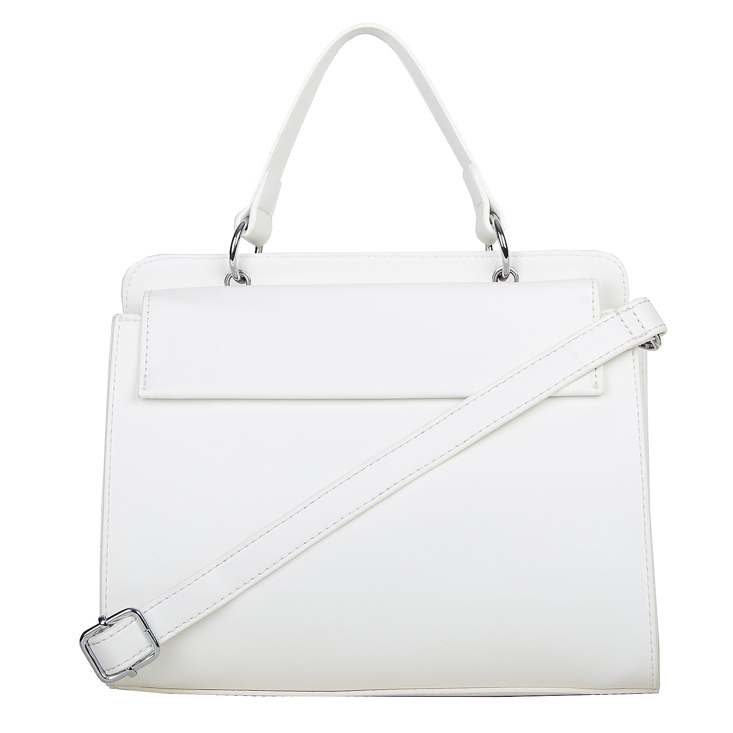Bulaggi Collection Gail Handbag with Adjustable and Deatchable Shoulder Strap in White