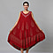 Tie & Dye Umbrella Dress in Wine Red Size upto 18 Length - 120cm/47in