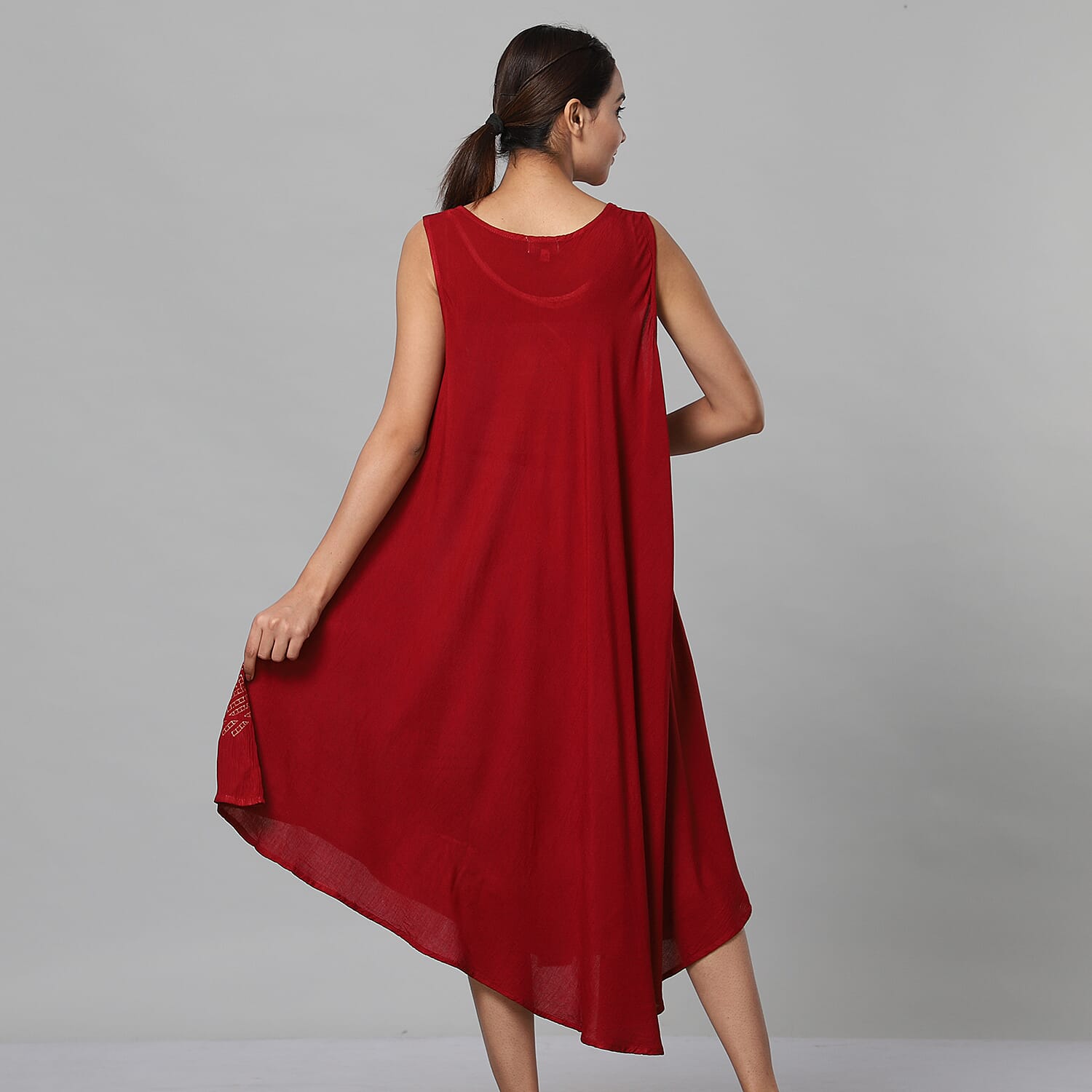 Tie Dye Umbrella Dress in Blue Size upto 18 Length 120cm/47in