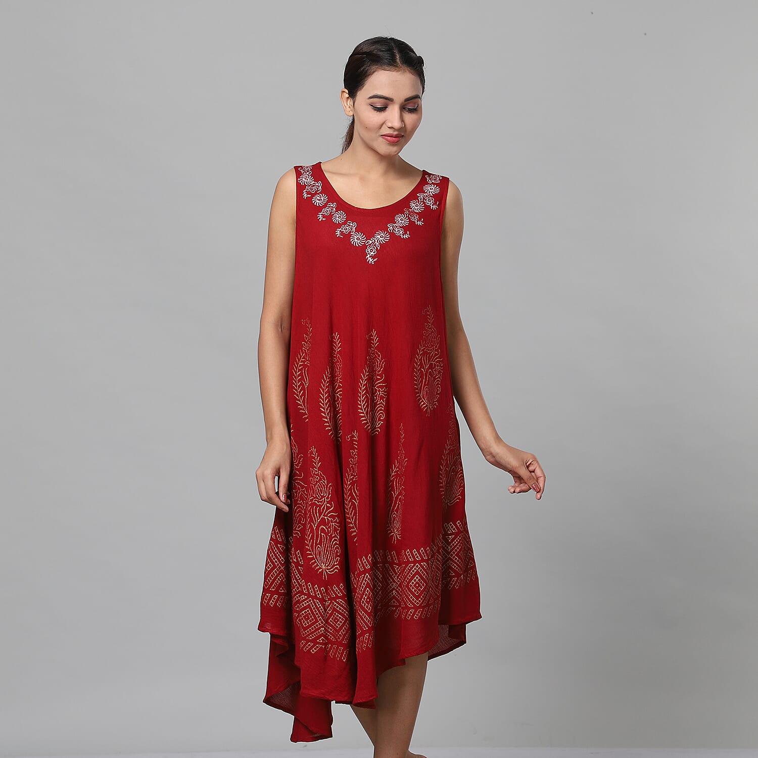 Tie Dye Umbrella Dress in Blue Size upto 18 Length 120cm/47in