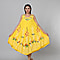 Tie & Dye Yellow Umbrella Dress in Floral and Leaf Pattern Size upto 20