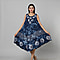 Tie & Dye Royal Blue Umbrella Dress in Dots Print Size upto 20