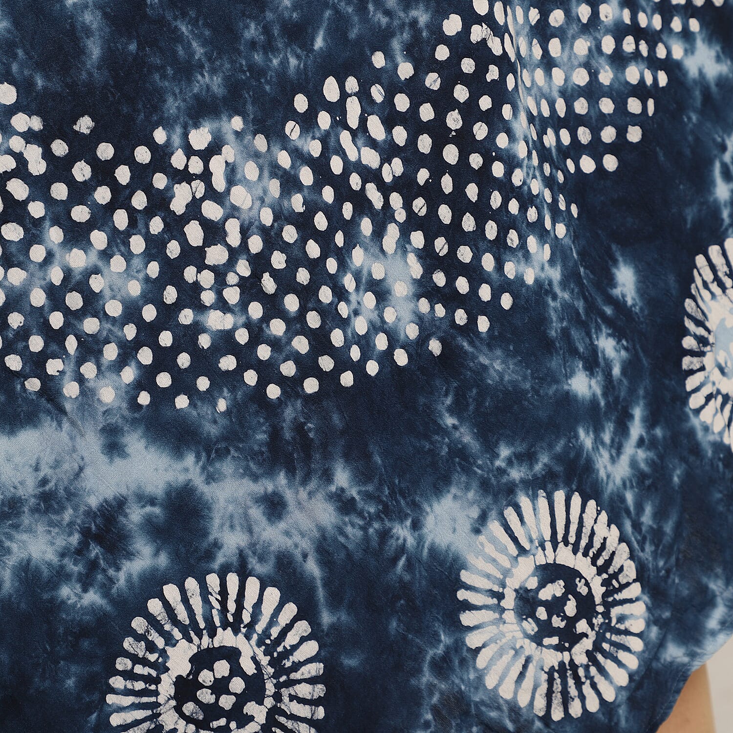 Tie Dye Umbrella Dress in Blue Size upto 18 Length 120cm/47in