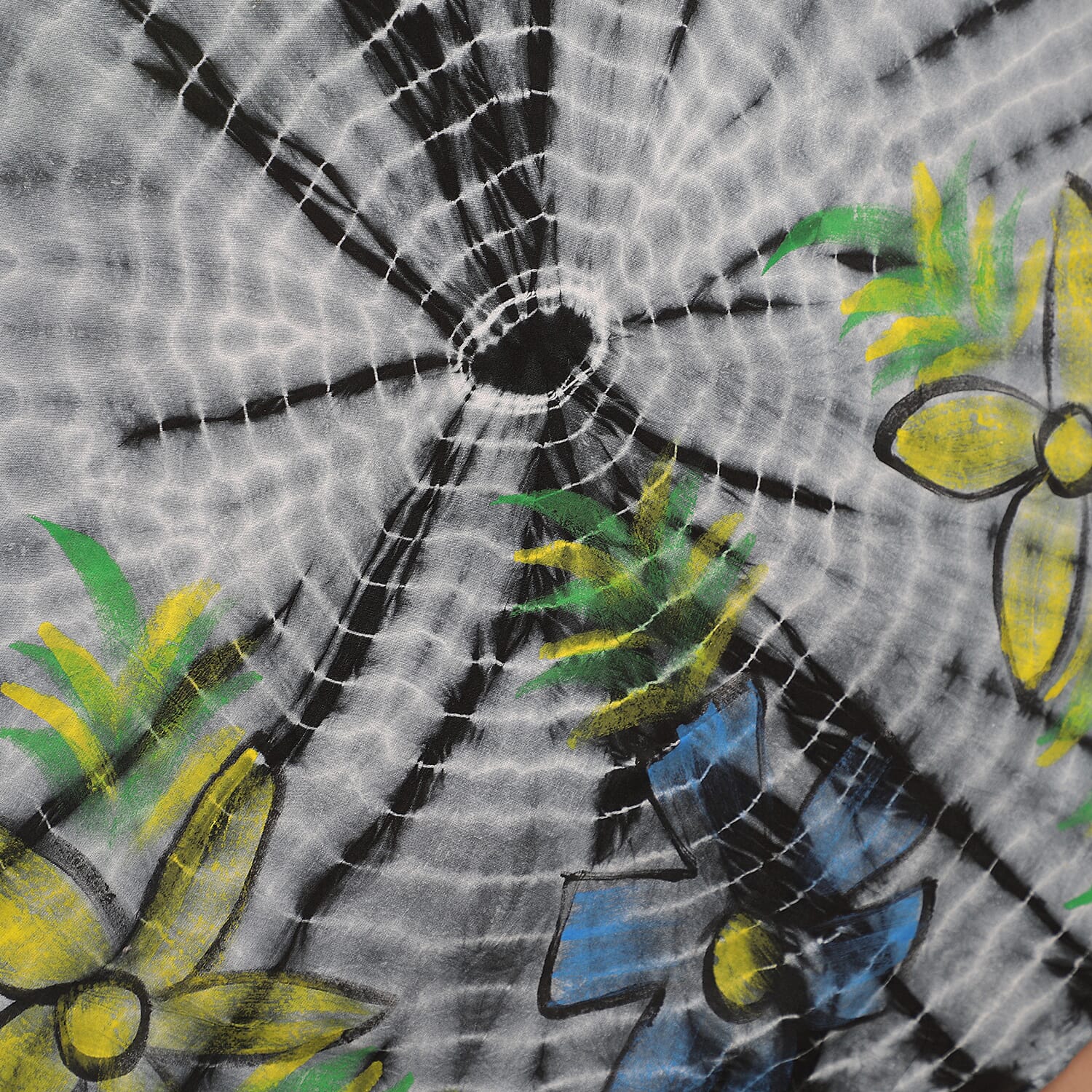 Tie & Dye Umbrella Dress in Grey and Black (Size upto 20)  Length - 120cm/47in