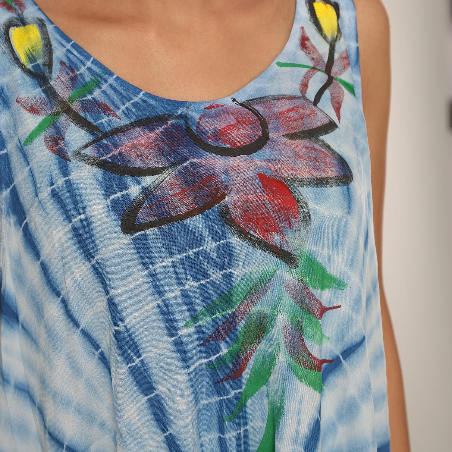 Tie & Dye Umbrella Dress in Grey and Black (Size upto 20)  Length - 120cm/47in