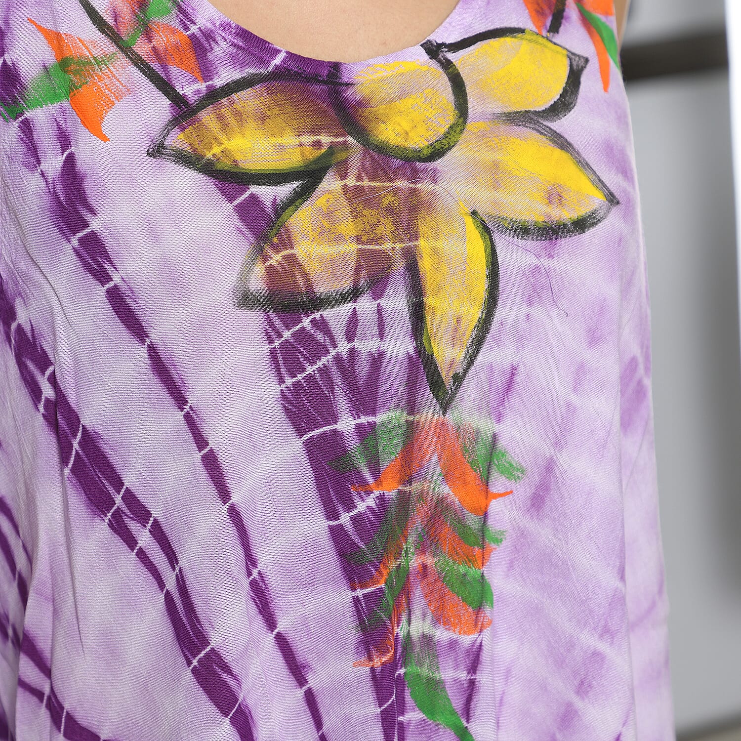 Tie & Dye Umbrella Dress in Grey and Black (Size upto 20)  Length - 120cm/47in