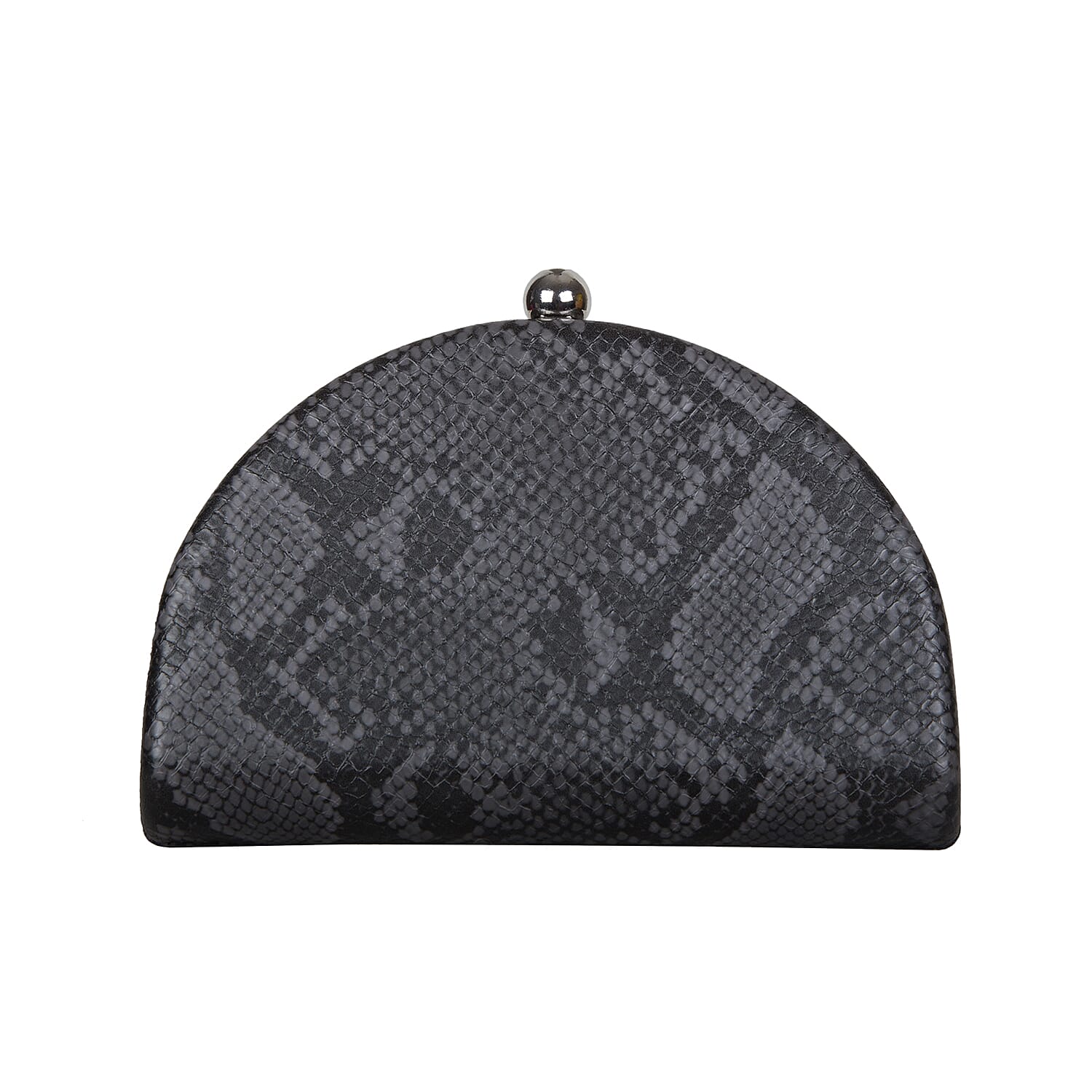 Bulaggi Collection Quince Grey and Black Snake-Skin Pattern Clutch Bag