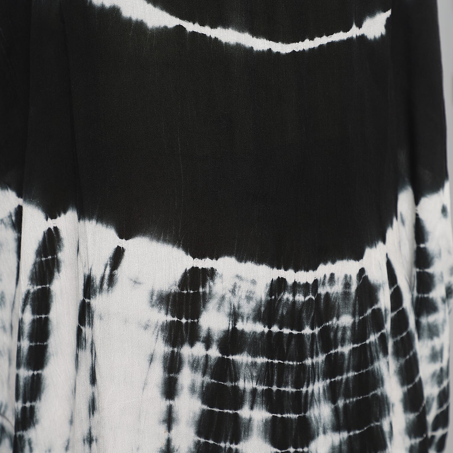 Tie & Dye Umbrella Dress in Black and White
