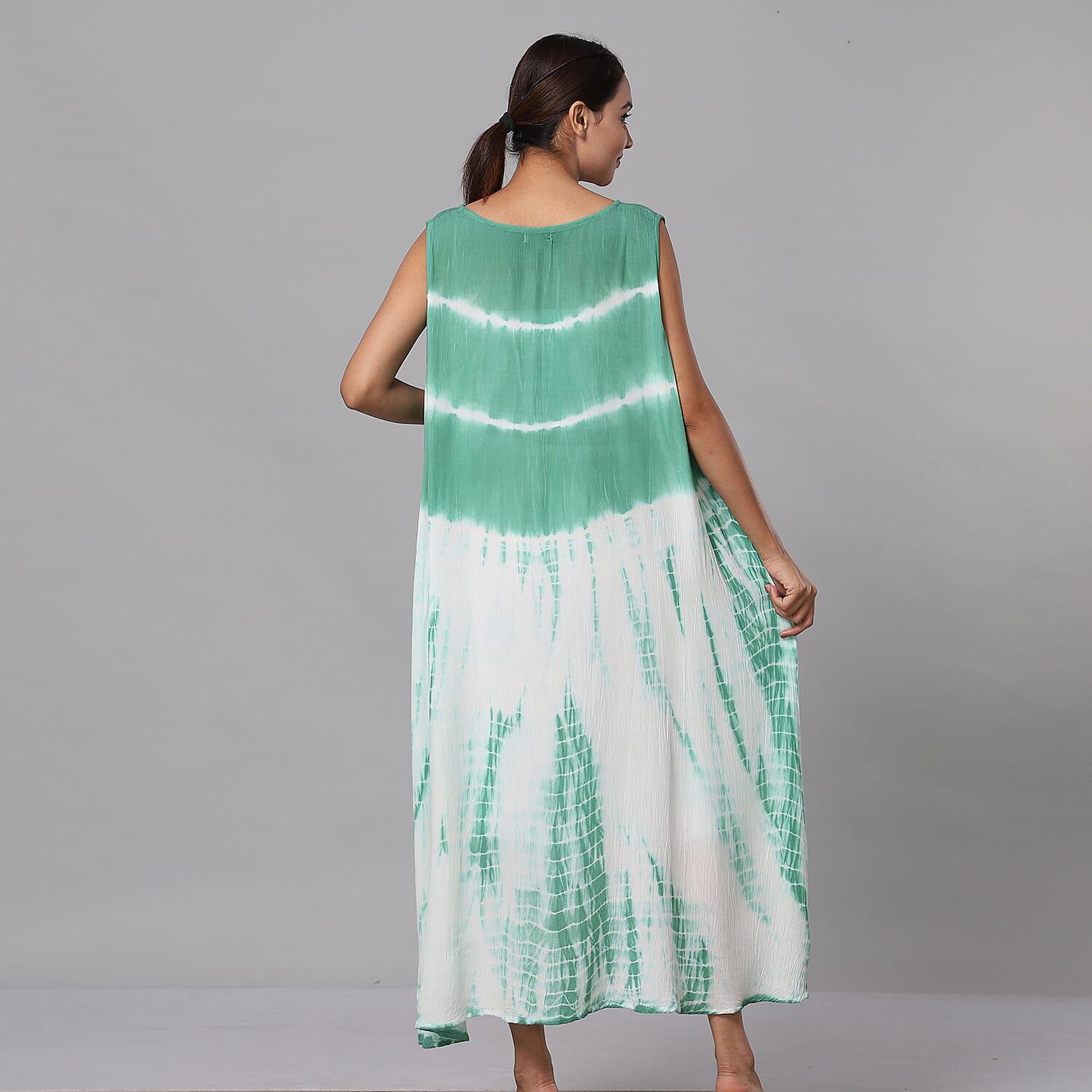 Tie & Dye Umbrella Dress in Black and White