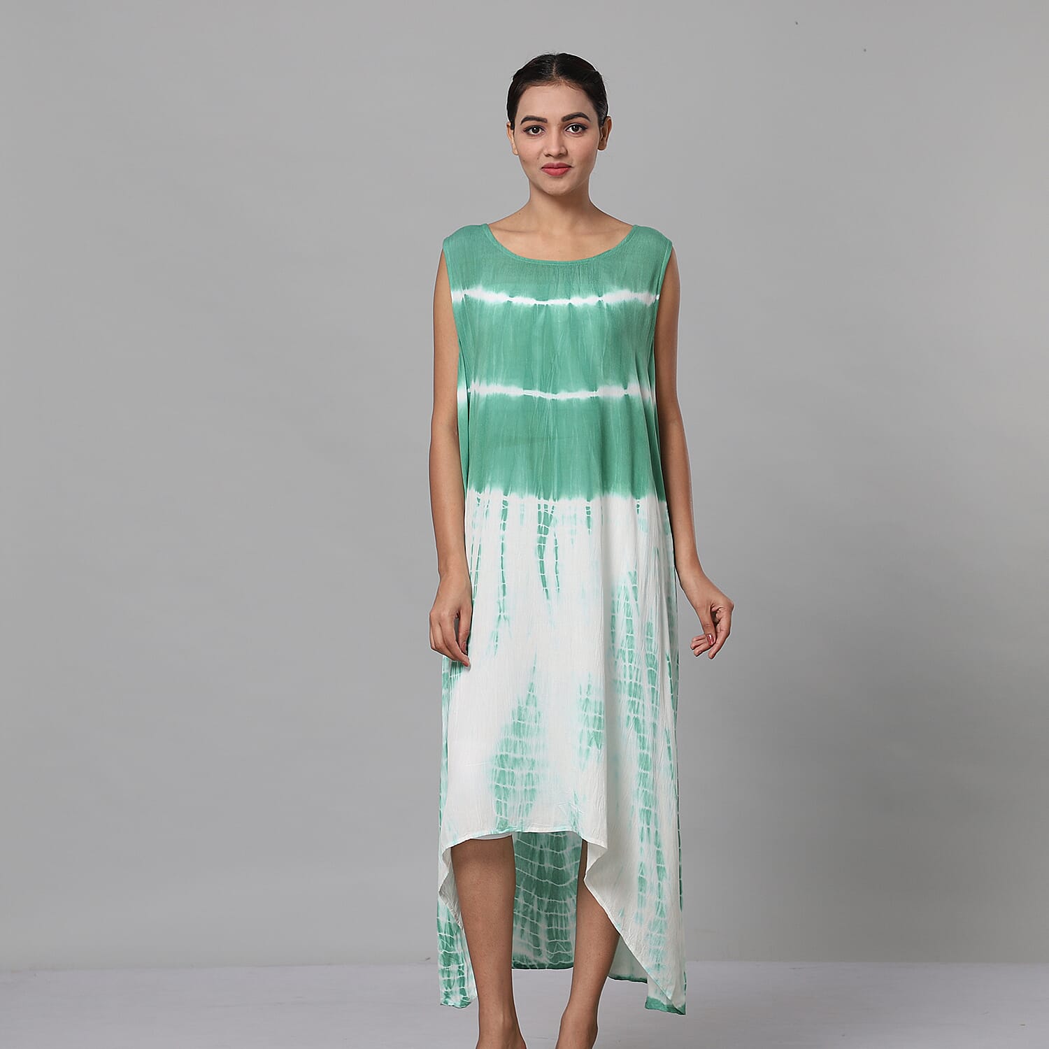 Tie & Dye Umbrella Dress in Black and White