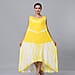 Tie & Dye Umbrella Dress in Yellow and White (Size upto 18)