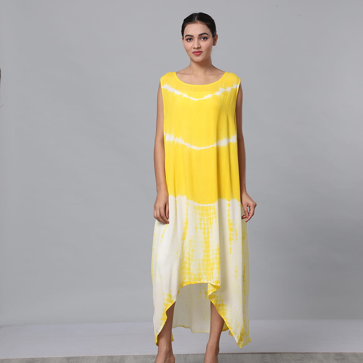 Tie & Dye Umbrella Dress in Black and White