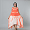 Tie & Dye Umbrella Dress in Coral and White (Size upto 18)   Length - 120cm/47in