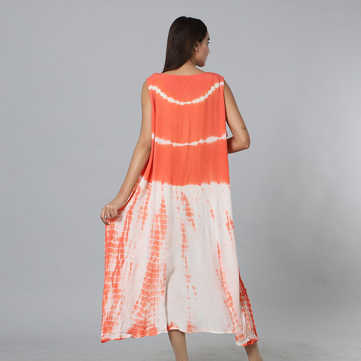 Tie & Dye Umbrella Dress in Black and White