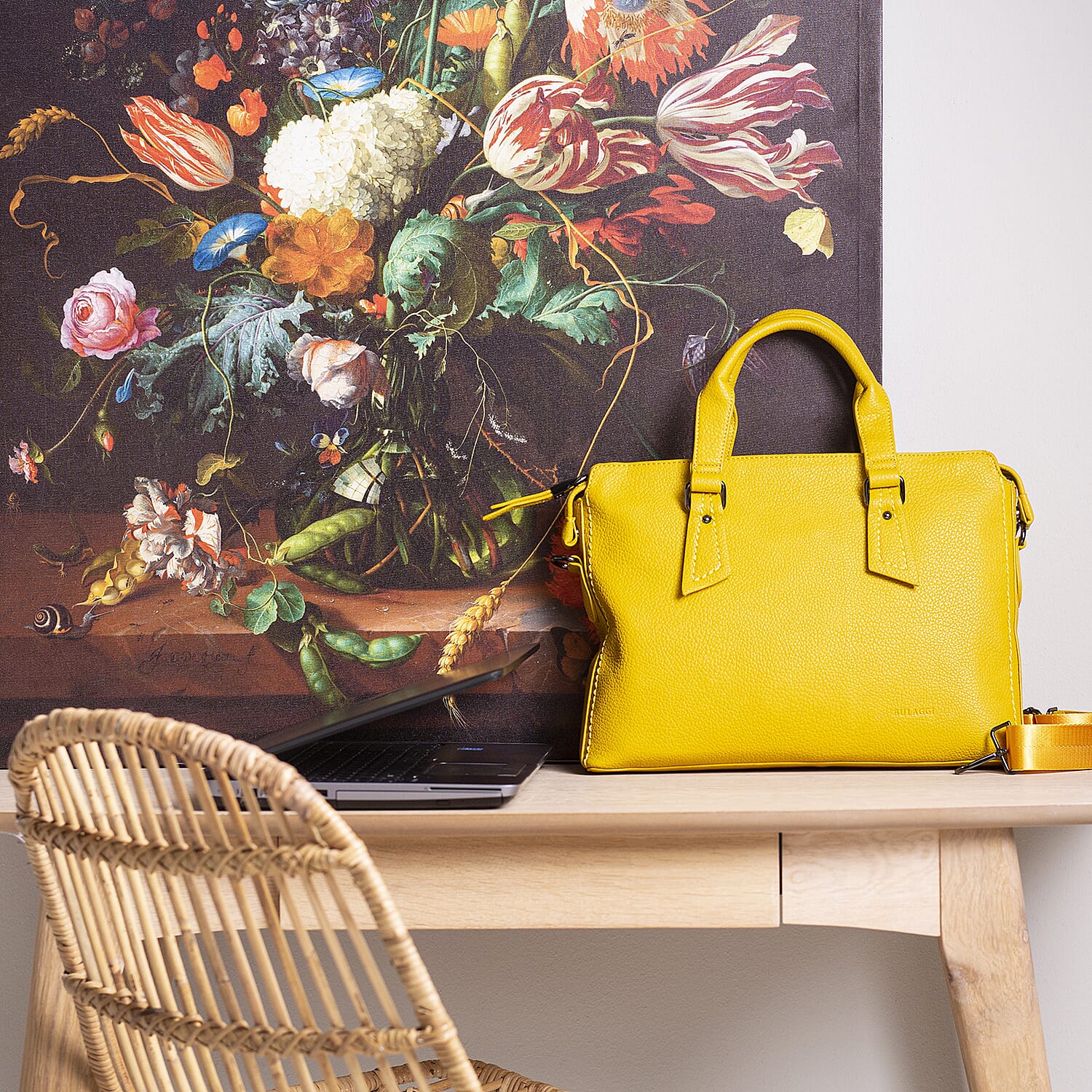 Bulaggi Collection Deb Laptop Bag in Dark Yellow