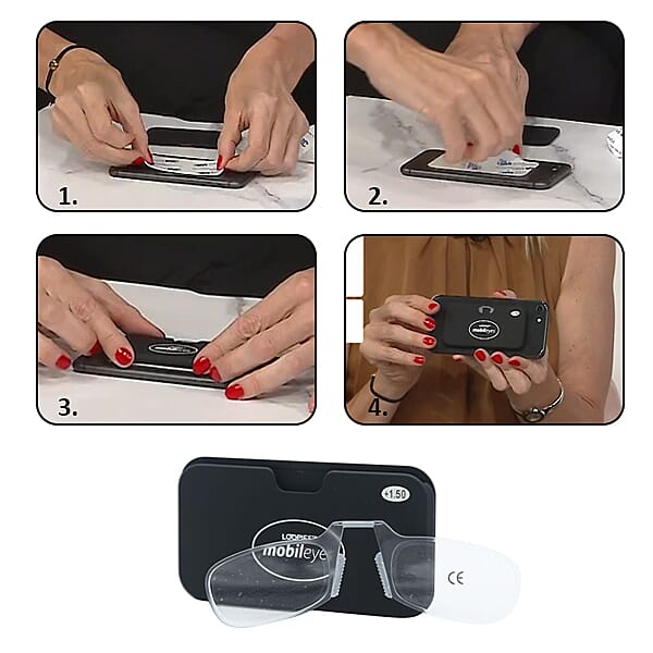 Loopies Mobileyes Pince Nez Ultra Thin and Light Reading Glasses -1.50