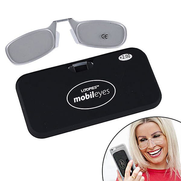 Loopies Mobileyes Pince Nez Ultra Thin and Light Reading Glasses -2.00