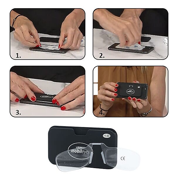 Loopies Mobileyes Pince Nez Ultra Thin and Light Reading Glasses - 2.50