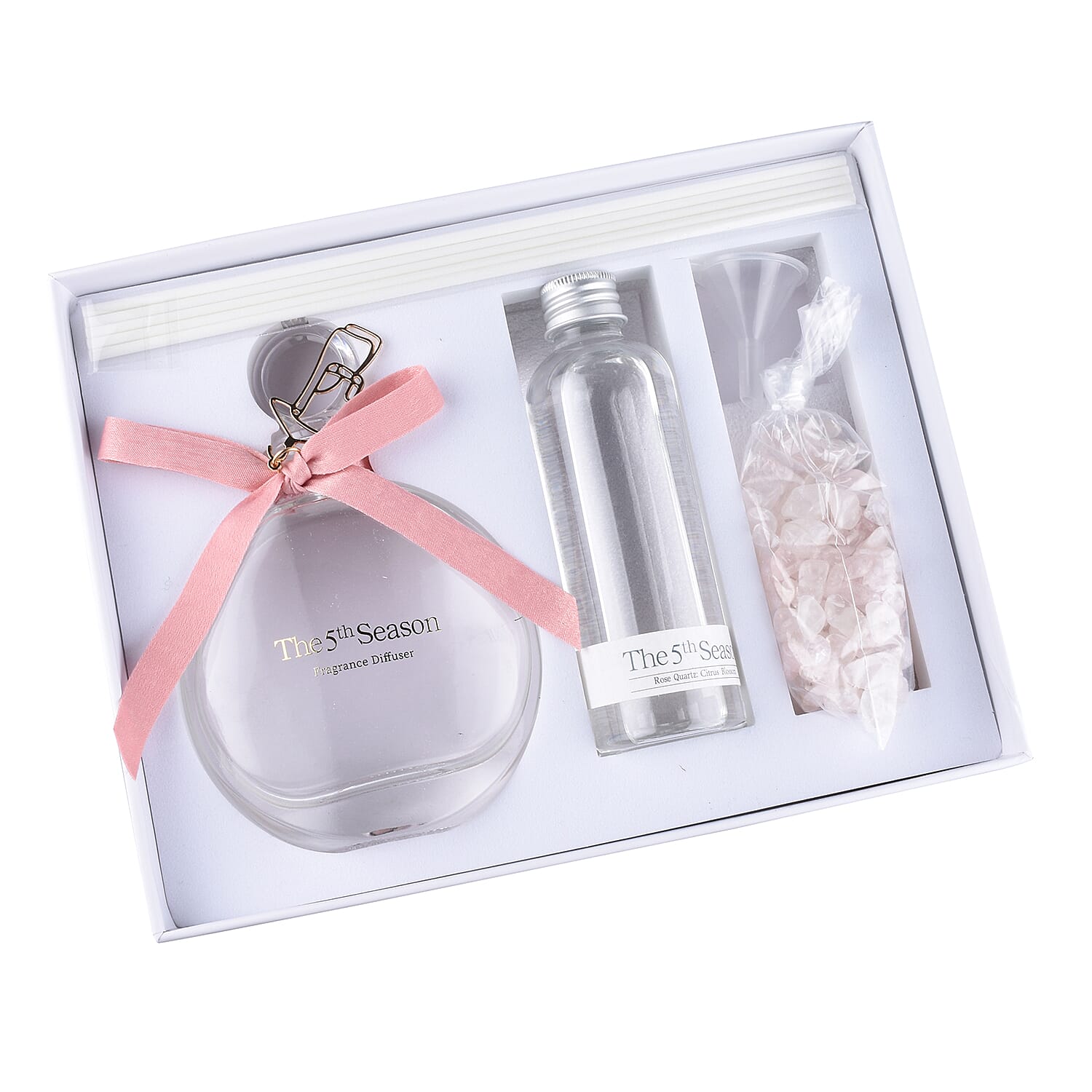 The 5th Season - Perfume Bottle with Red Agate and Reed Diffuser