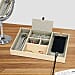 Mens 6 Section Portable Jewellery Organiser (Size 35x24x4Cm) - Beige