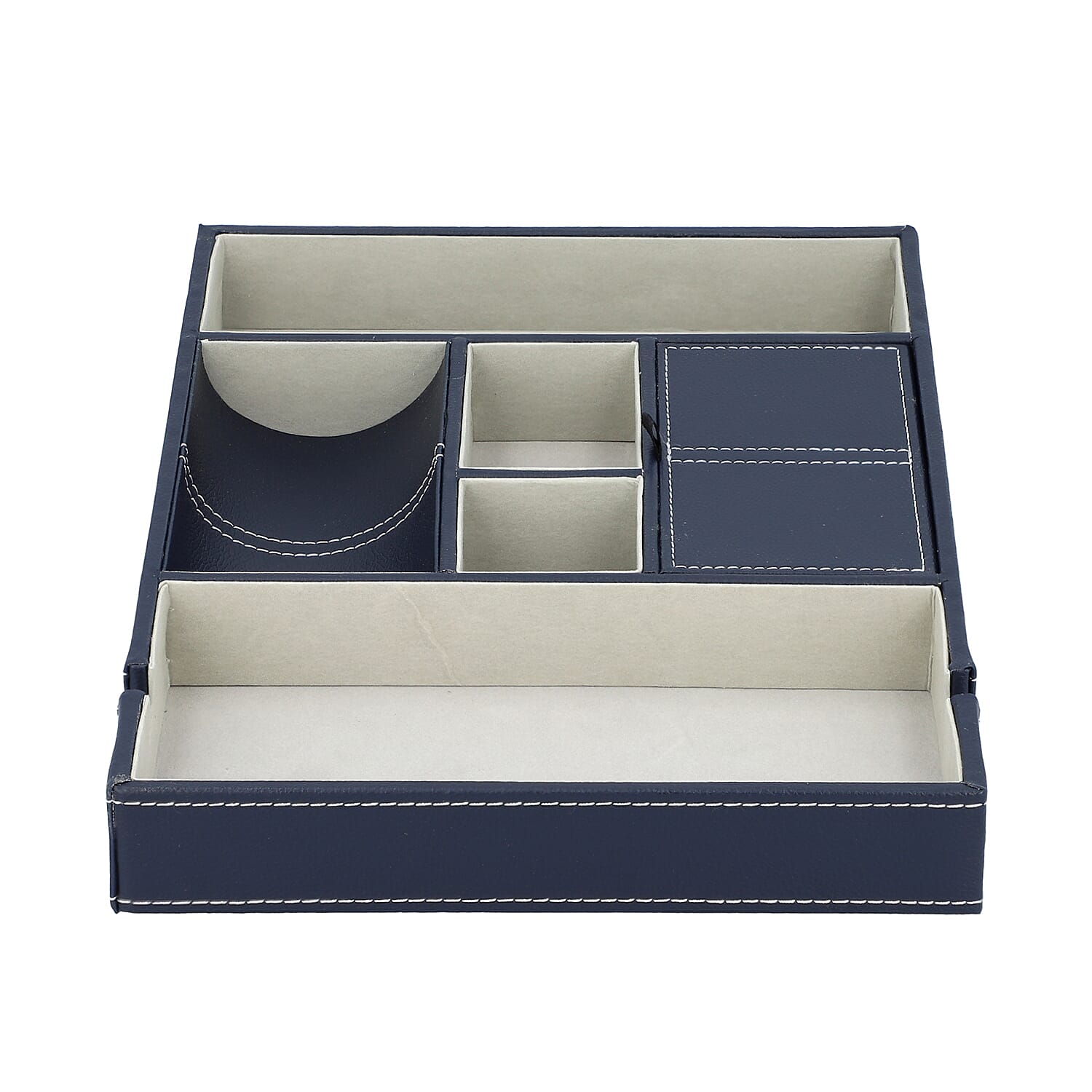 6 Section Portable Multipurpose Organiser (Size 35x24x4Cm) - Navy