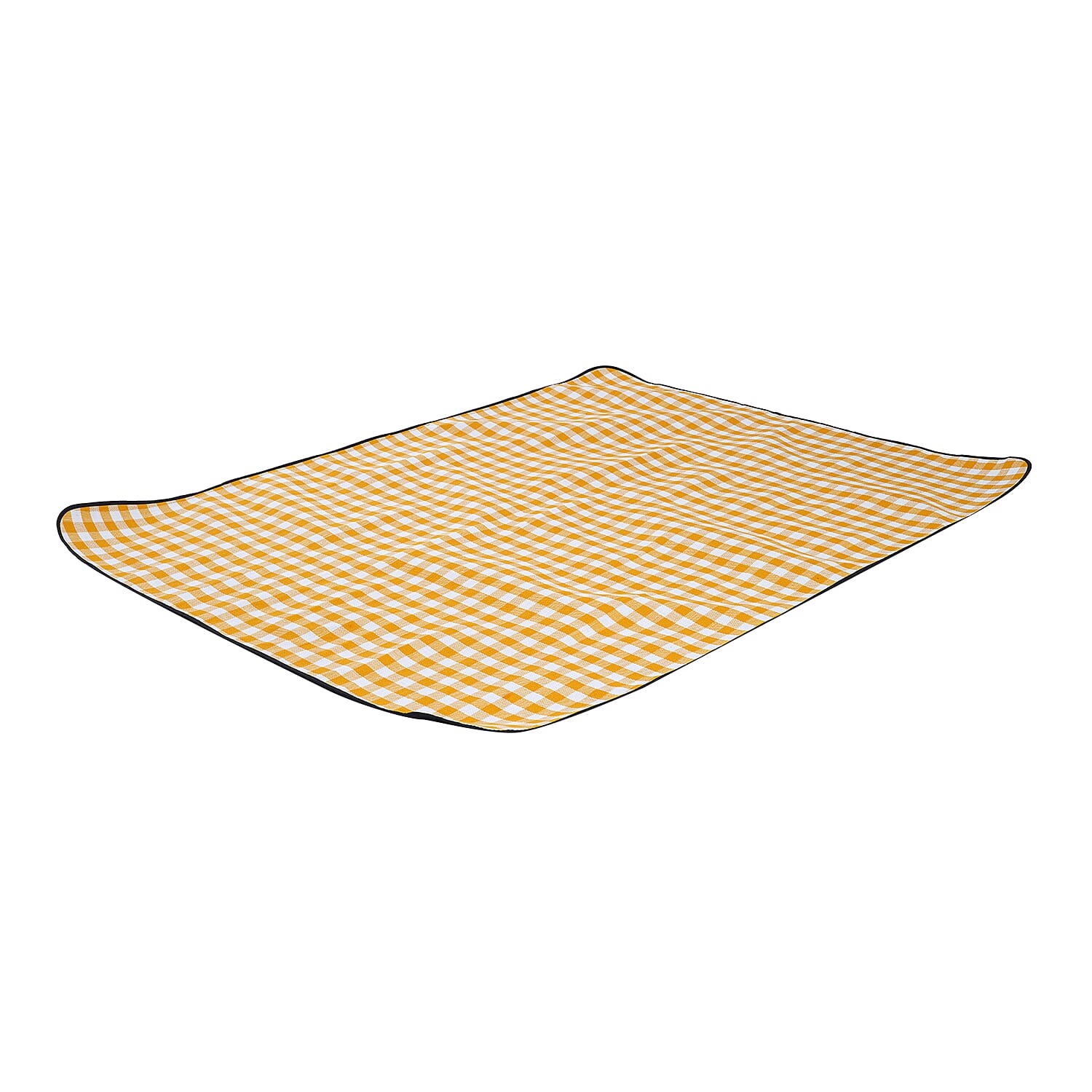 TJC Checker Pattern Picnic Blanket (Size 150x200Cm) - Yellow and White