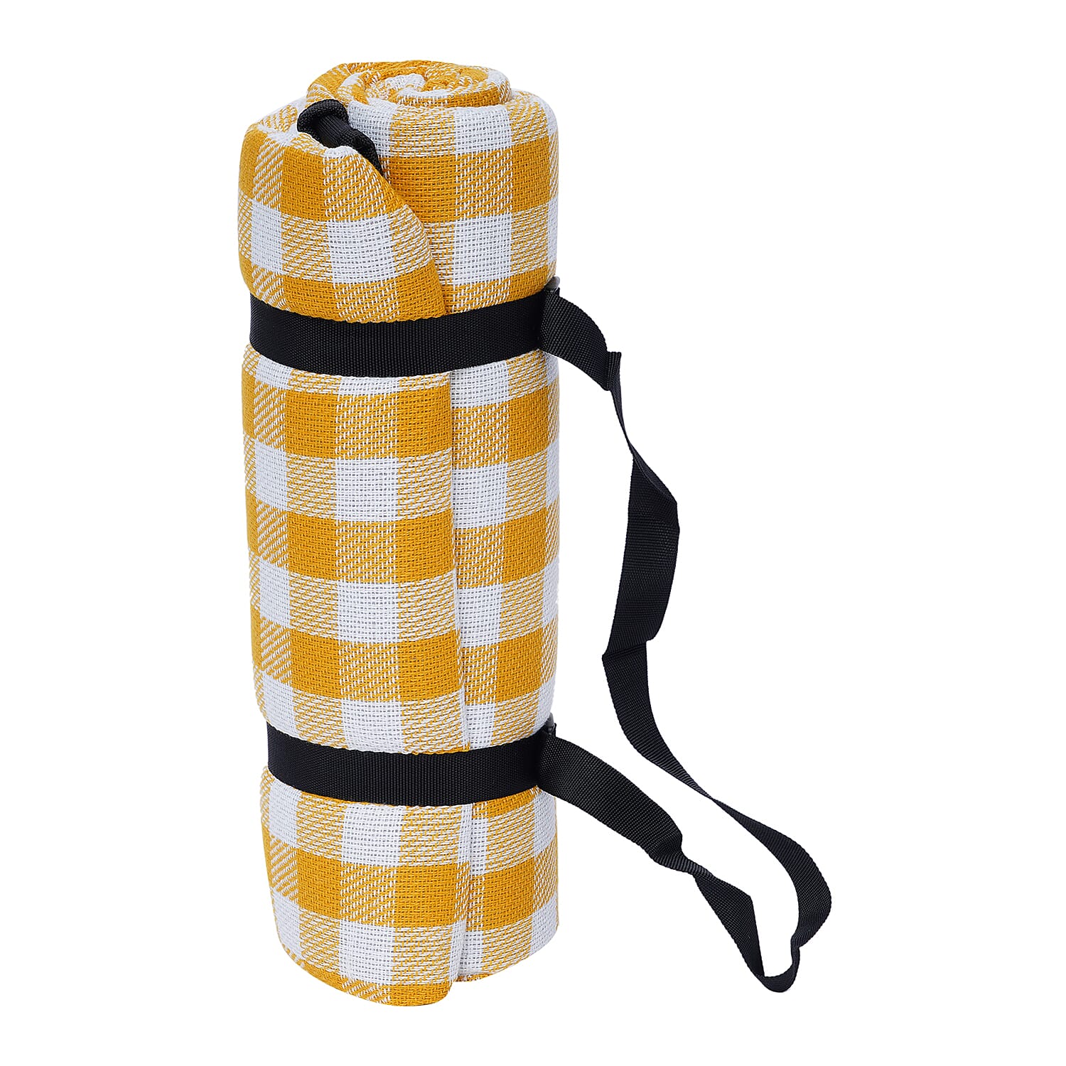 TJC Checker Pattern Picnic Blanket (Size 150x200Cm) - Yellow and White