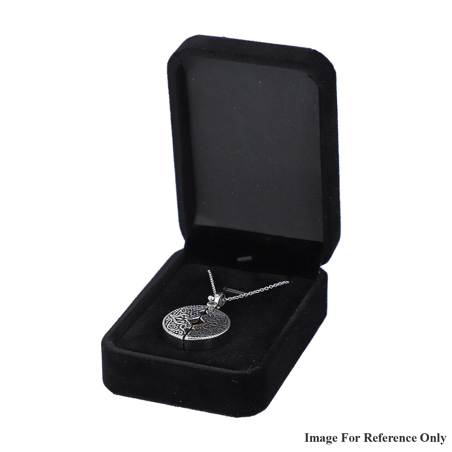 Set of 4  Portable Velvet Jewellery Box  Black