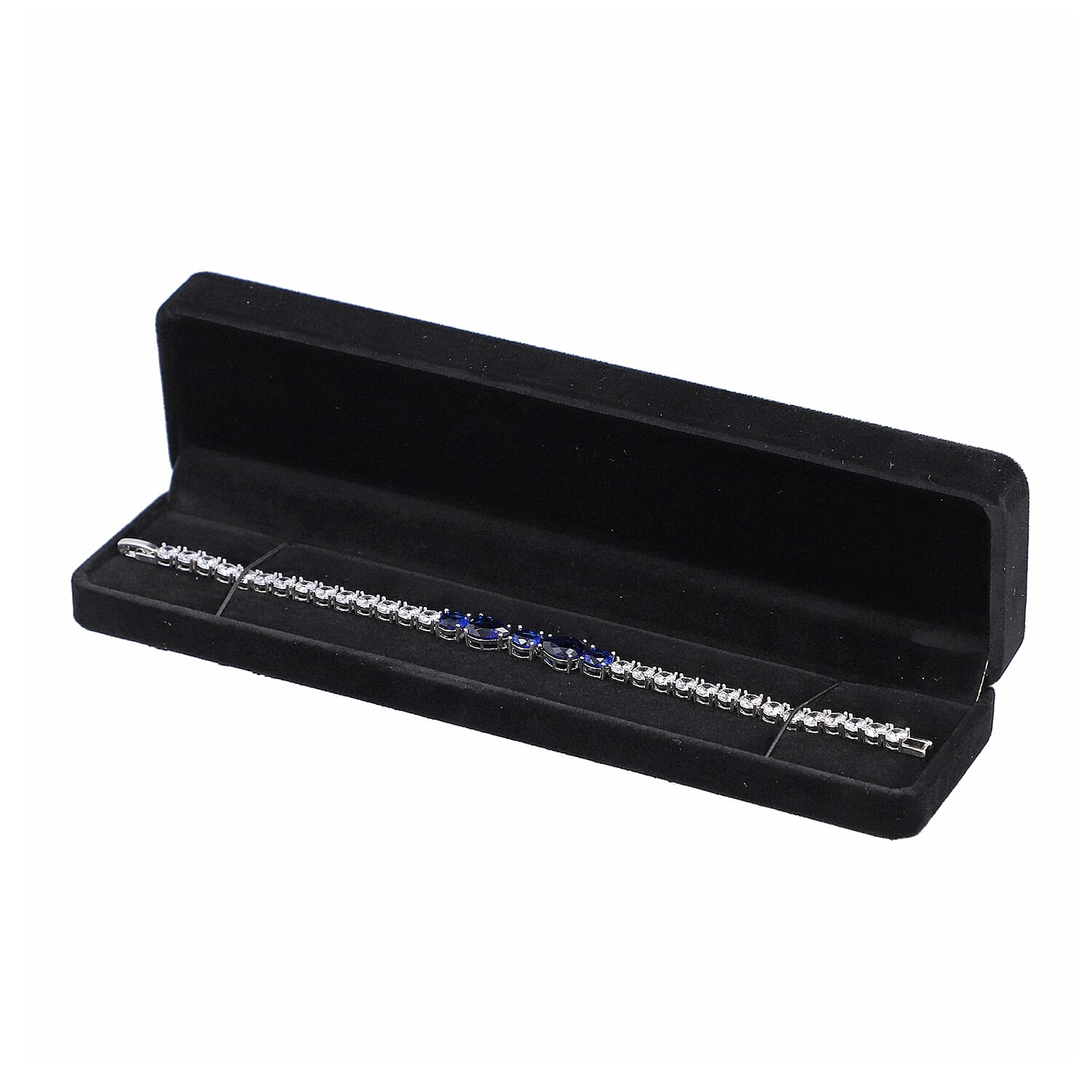 Set of 4  Portable Velvet Jewellery Box  Black