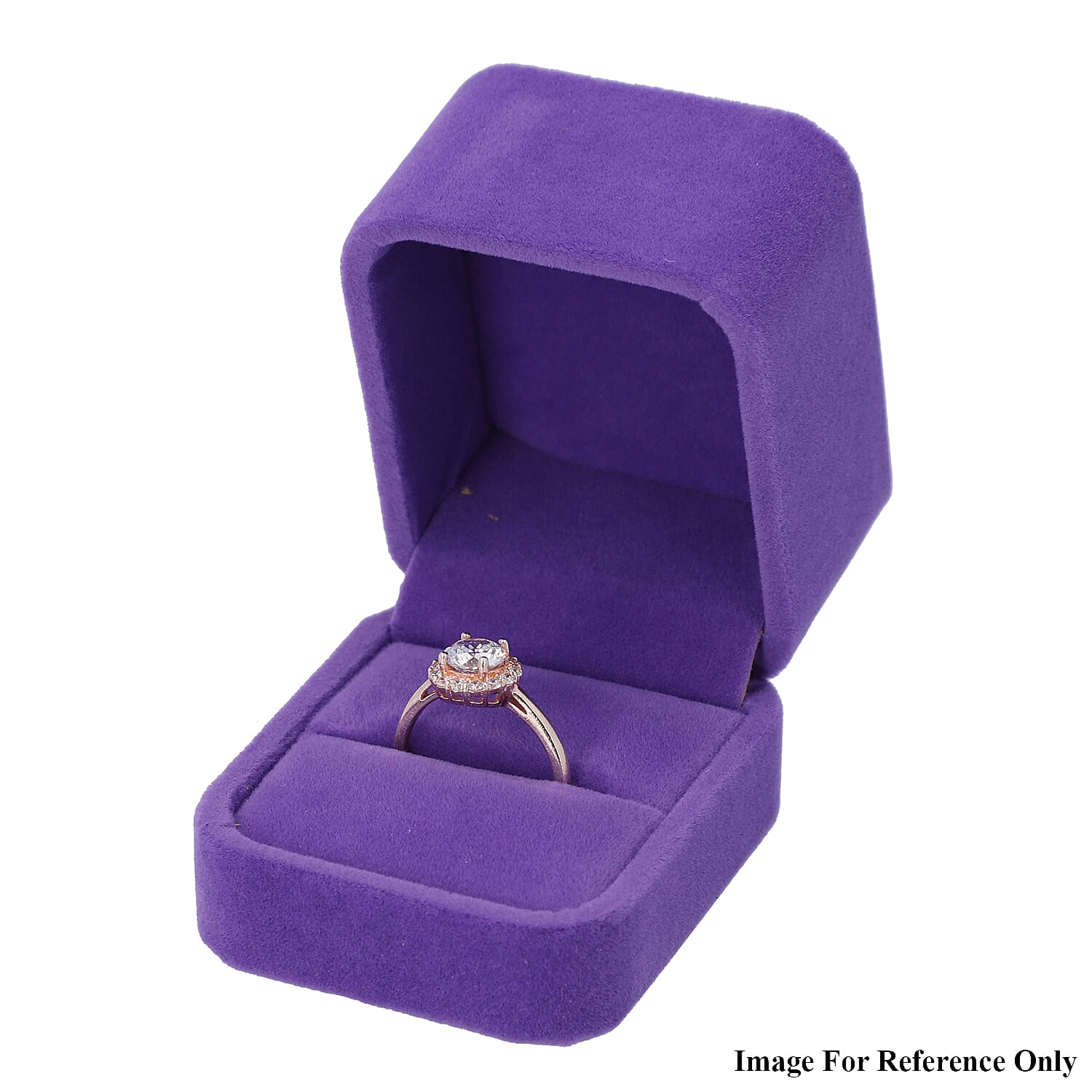 Set of 4 - Portable Velvet Jewellery Box (Incl. Ring Box - 5x5x4Cm, Pendant Box - 10x7x4Cm, Bracelet Box - 9x9x4Cm & Chain Box - 22x6x3Cm) - Purple