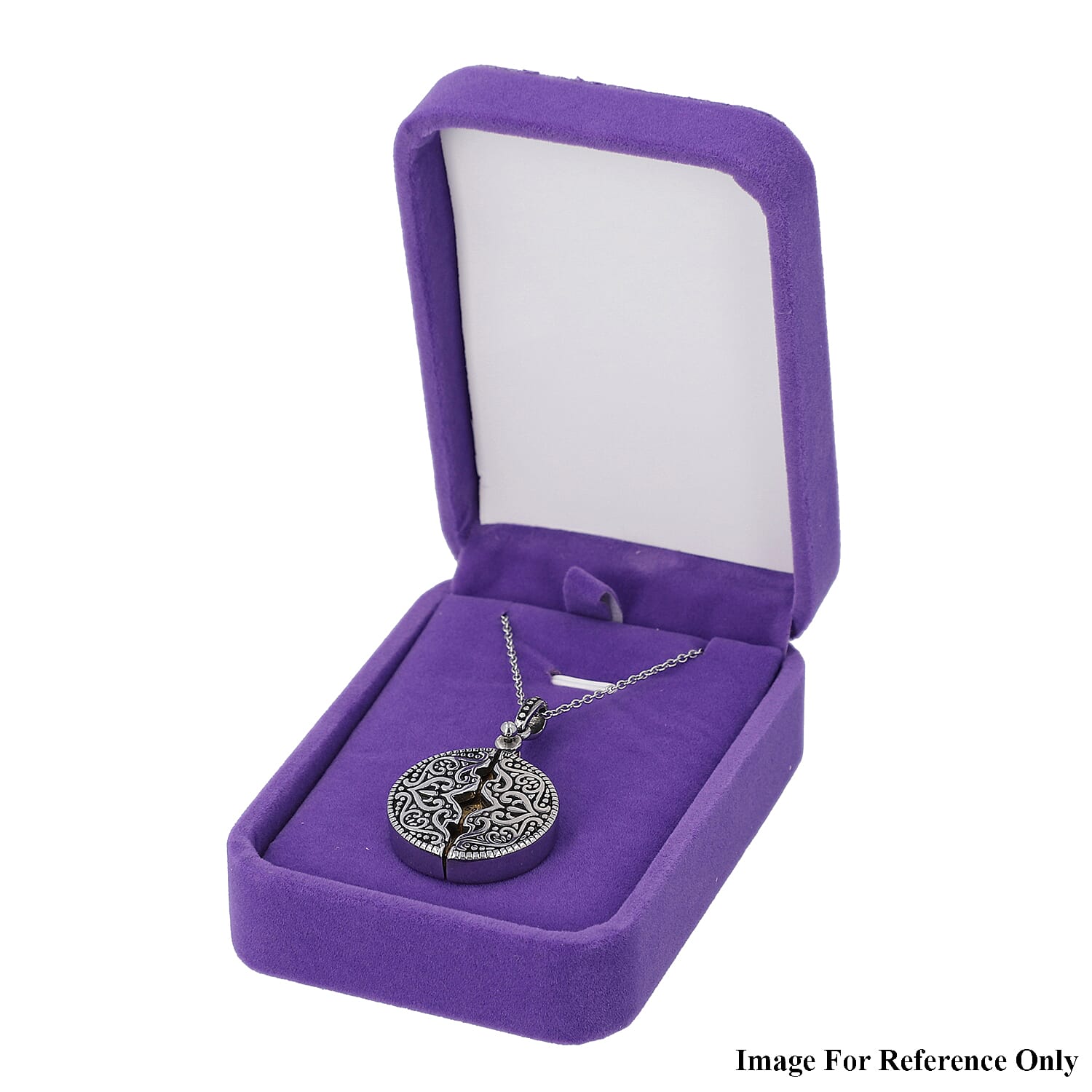 Set of 4 - Portable Velvet Jewellery Box (Incl. Ring Box - 5x5x4Cm, Pendant Box - 10x7x4Cm, Bracelet Box - 9x9x4Cm & Chain Box - 22x6x3Cm) - Purple