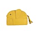 SENCILLEZ 100% Genuine Leather Elephant Shaped Wallet (Size 14x11cm) - Mustard