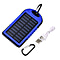 5000 mah Power Bank in Solar Panel and Mountaineering Buckle with USB Cable (Size:15x7.5Cm) - Black