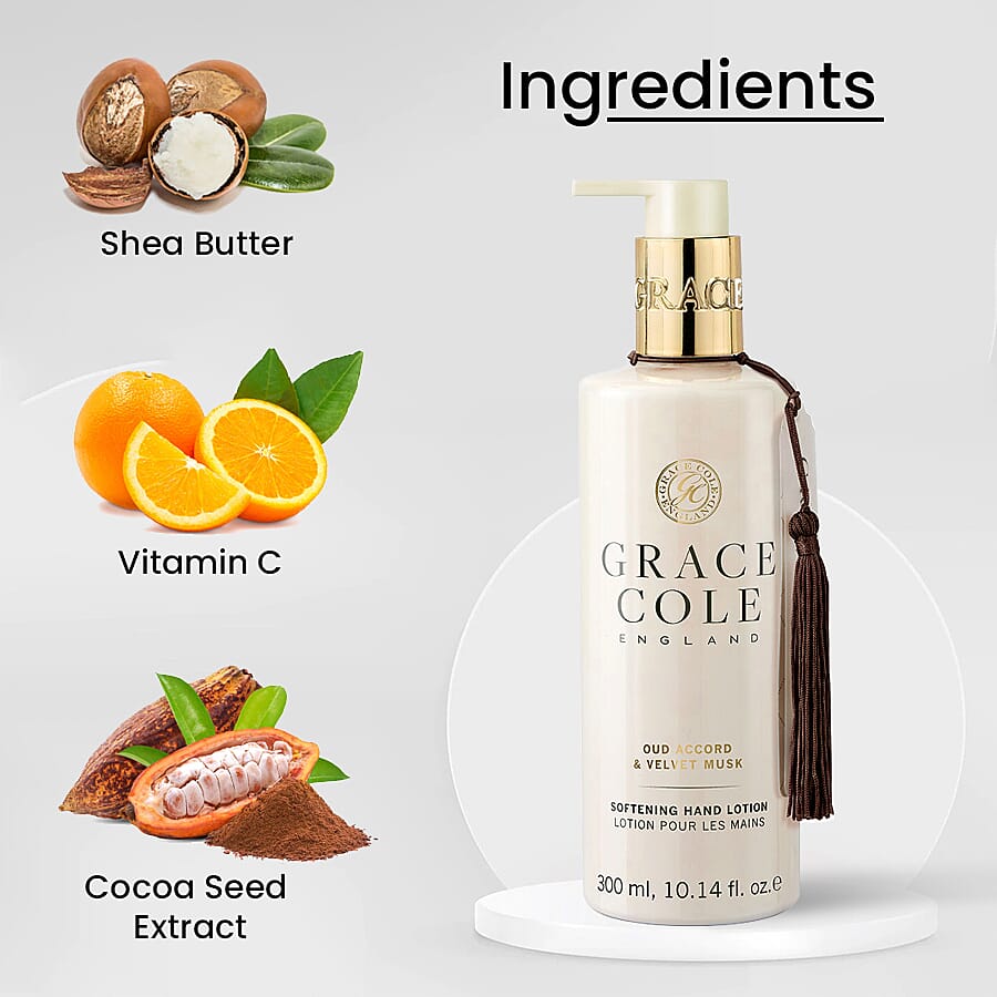 Grace Cole: Oud Accord & Velvet Musk Hand Lotion - 300ml