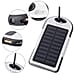 5000 mah Power Bank in Solar Panel and Mountaineering Buckle with USB Cable (Size:15x7.5Cm) - Black