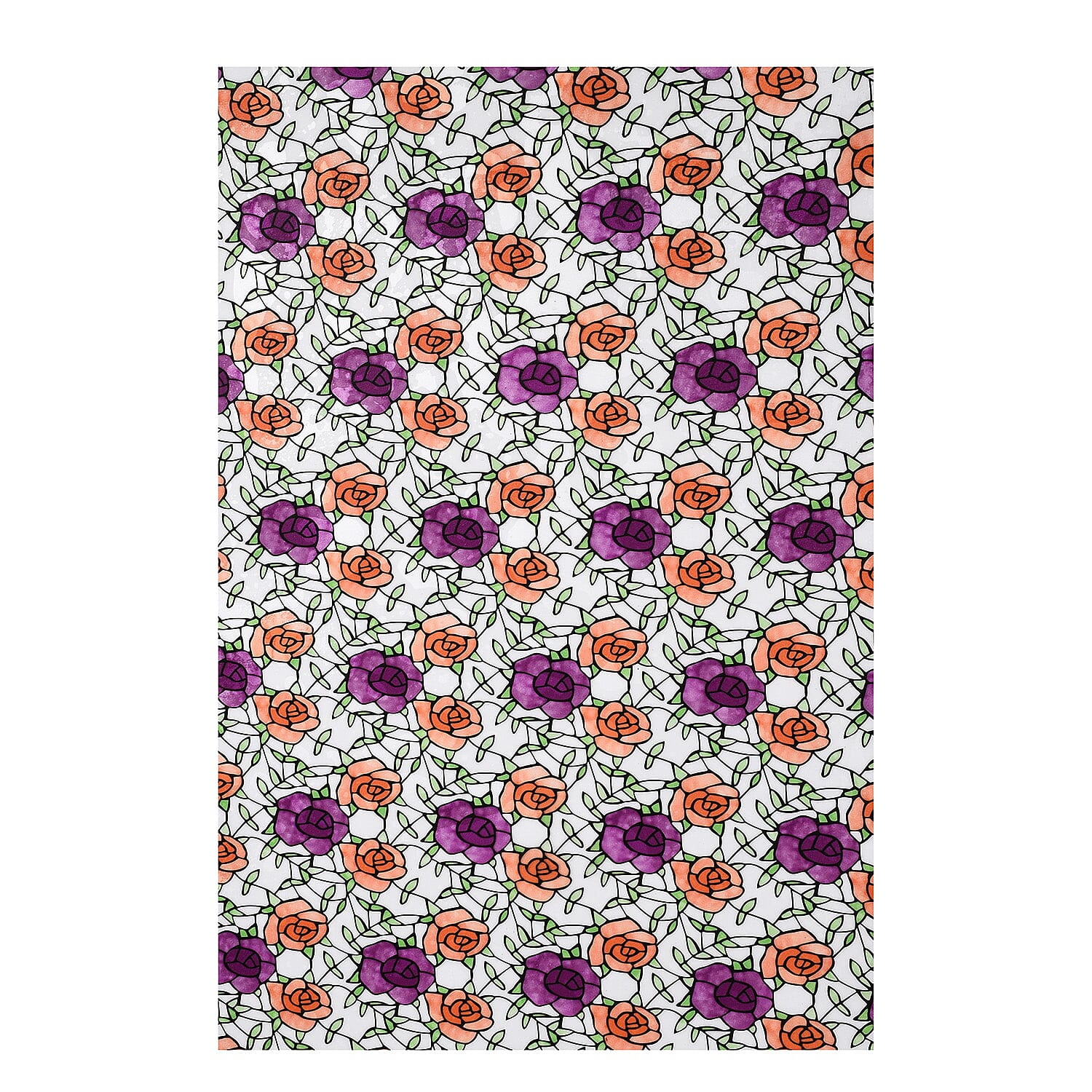 Rose Pattern Removable Window Sticker