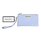 Sencillez 100% Genuine Leather RFID Snake-Skin Embossed Clutch Wallet in Light Blue