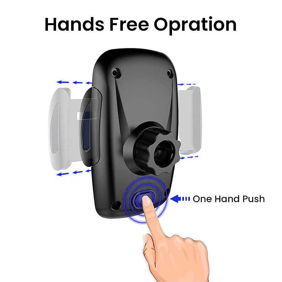 New Arrival Dashboard Windshield Long Arm Car Mount Phone Holder (11x6.5 To 10.5Cm) - Black