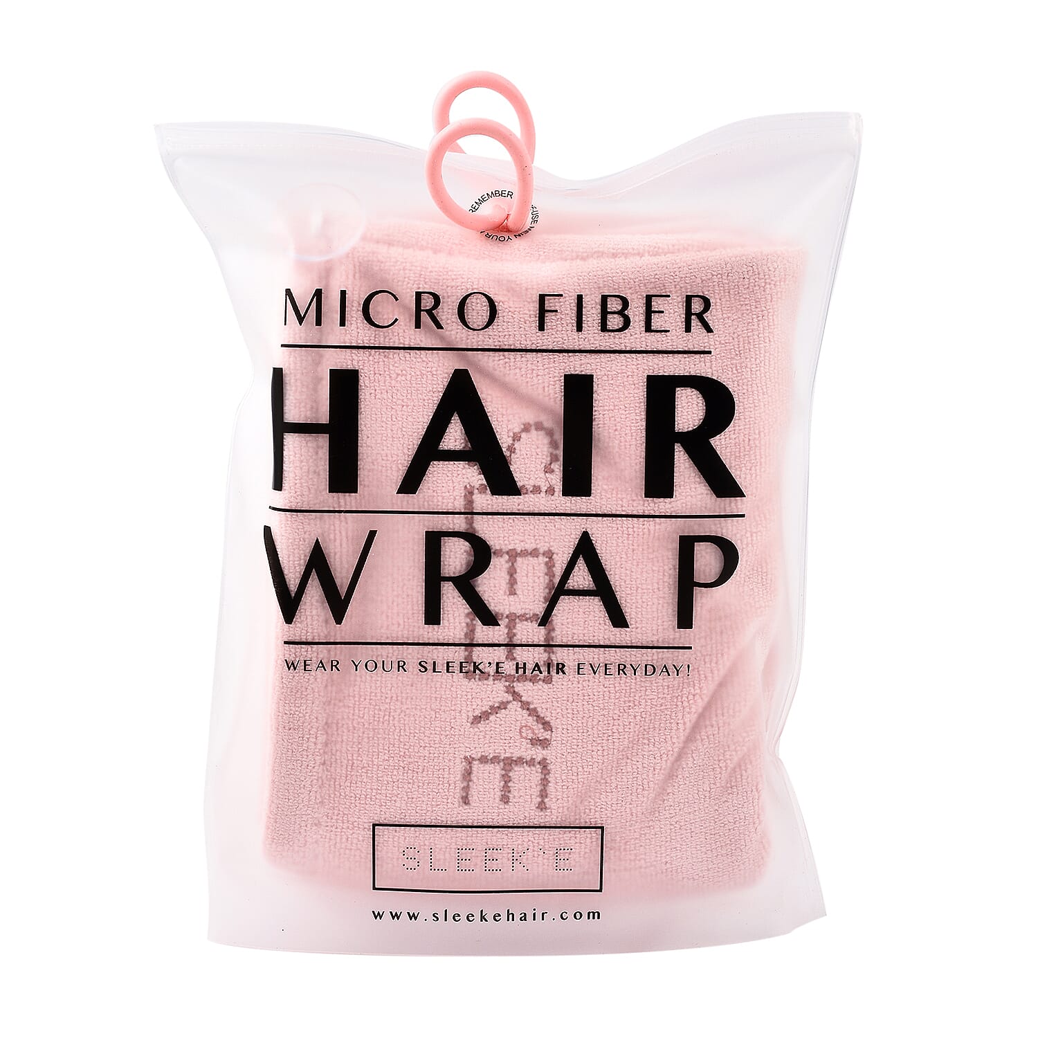 Sleeke Microfibre Hair Wrap (Size 62x25x10Cm) -  Baby Pink