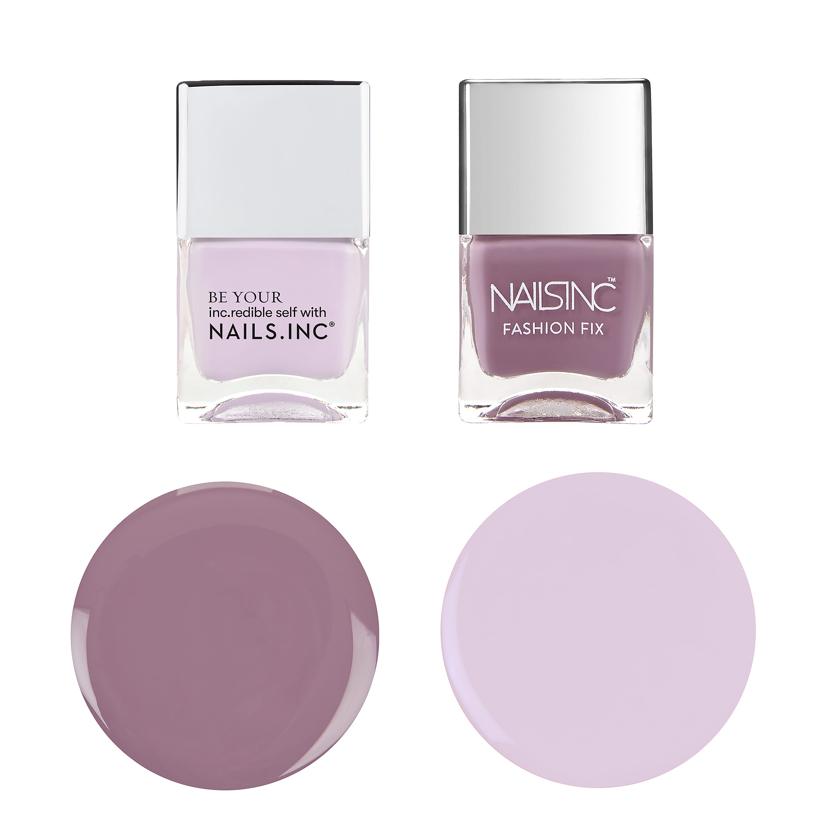 Nails Inc: Velvet Velour Purple - 14ml & Sundaze Lilac - 14ml