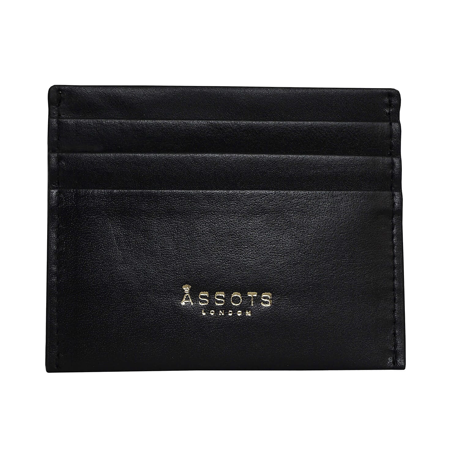 ASSOTS LONDON 2 Piece Set - ADELA Genuine Smooth Leather Tote Bag (31x9.5x26.5cm) & Matching RFID FANN Cardholder (10x8cm) - Black