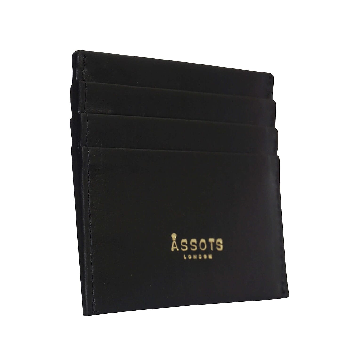 ASSOTS LONDON 2 Piece Set - ADELA Genuine Smooth Leather Tote Bag (31x9.5x26.5cm) & Matching RFID FANN Cardholder (10x8cm) - Black