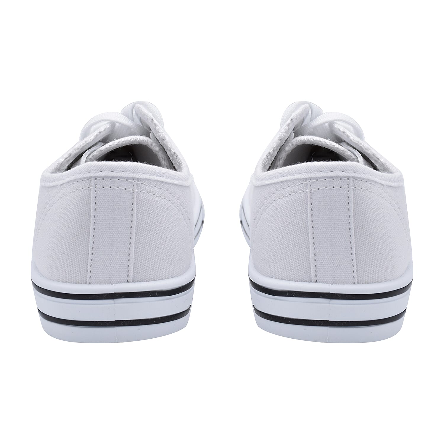 Black Star Canvas Lace Up Trainers (Size 3)