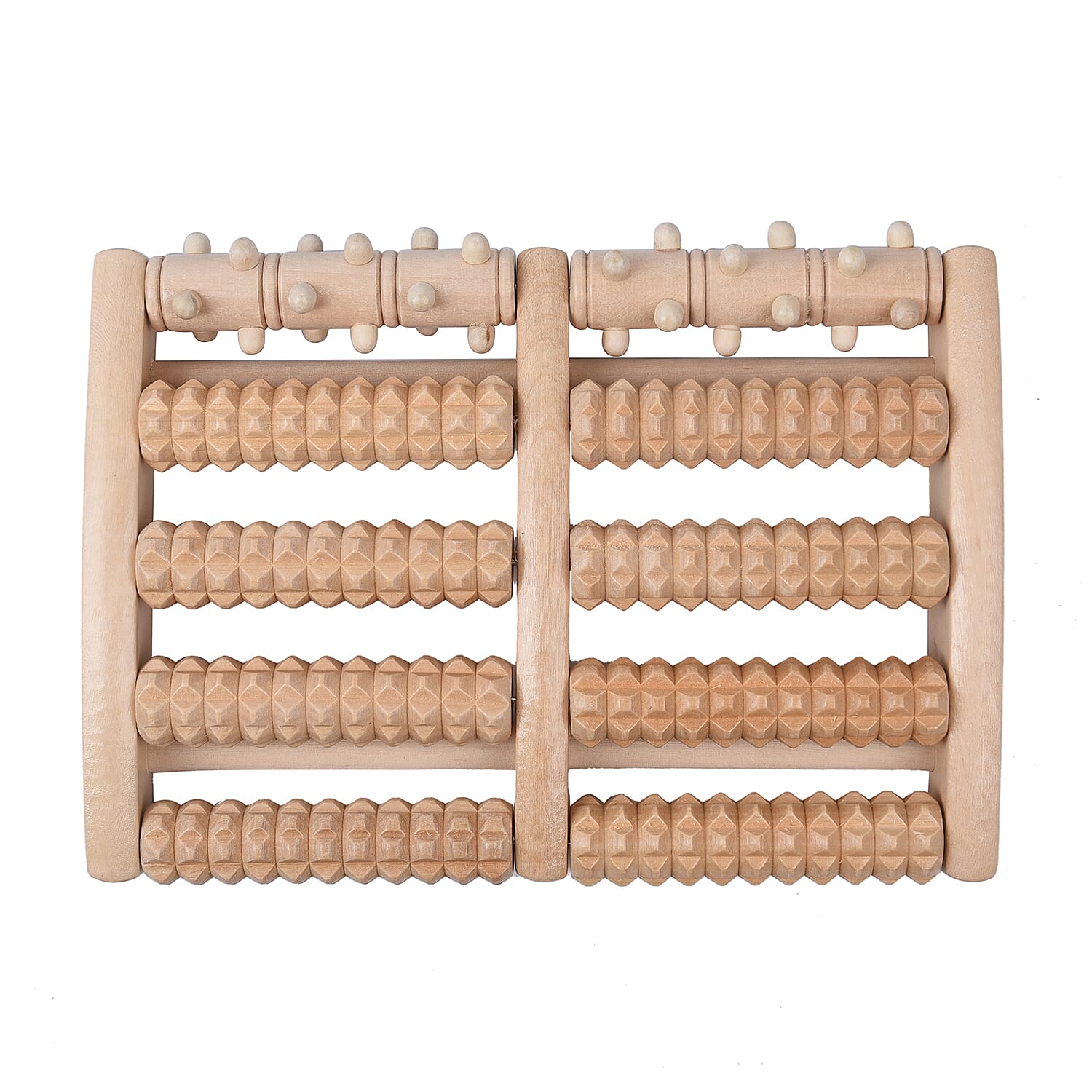 Acupressure Health Wooden Foot Roller (Size 29x21x6Cm)