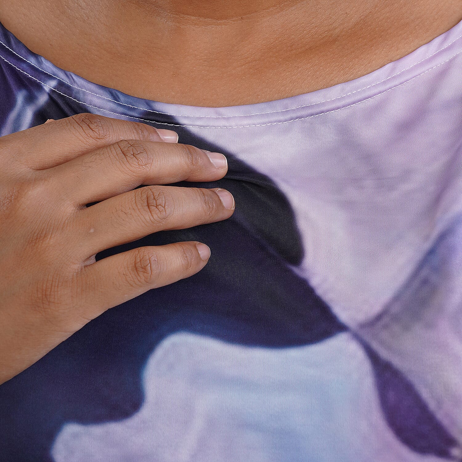 JOVIE Embroidered Pattern Sleeveless A-Line Tunic - Black