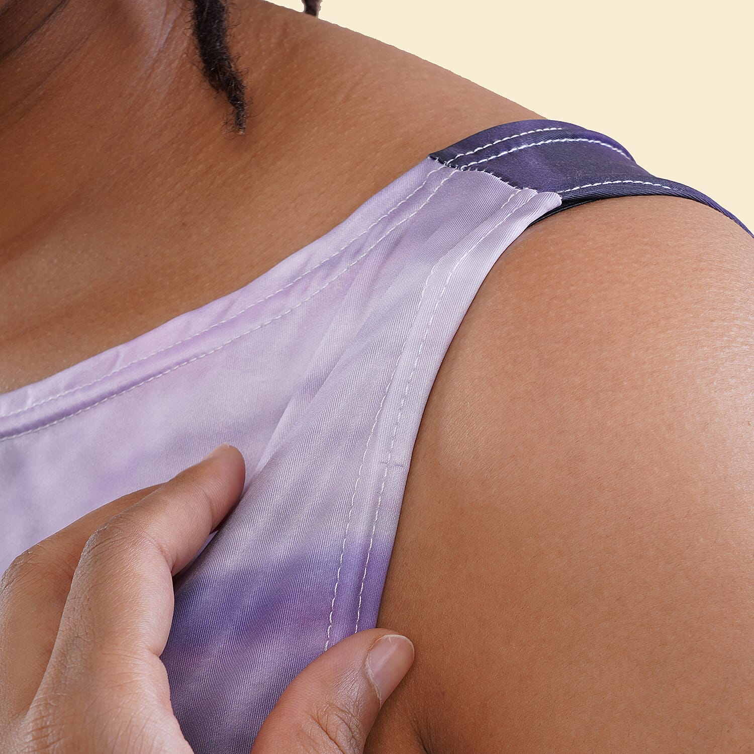 JOVIE Embroidered Pattern Sleeveless A-Line Tunic - Black