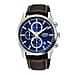 Lorus Mens Dress Chronograph Brown Leather Strap Watch