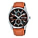 Lorus Mens Dress Multidial Watch with Tan Strap